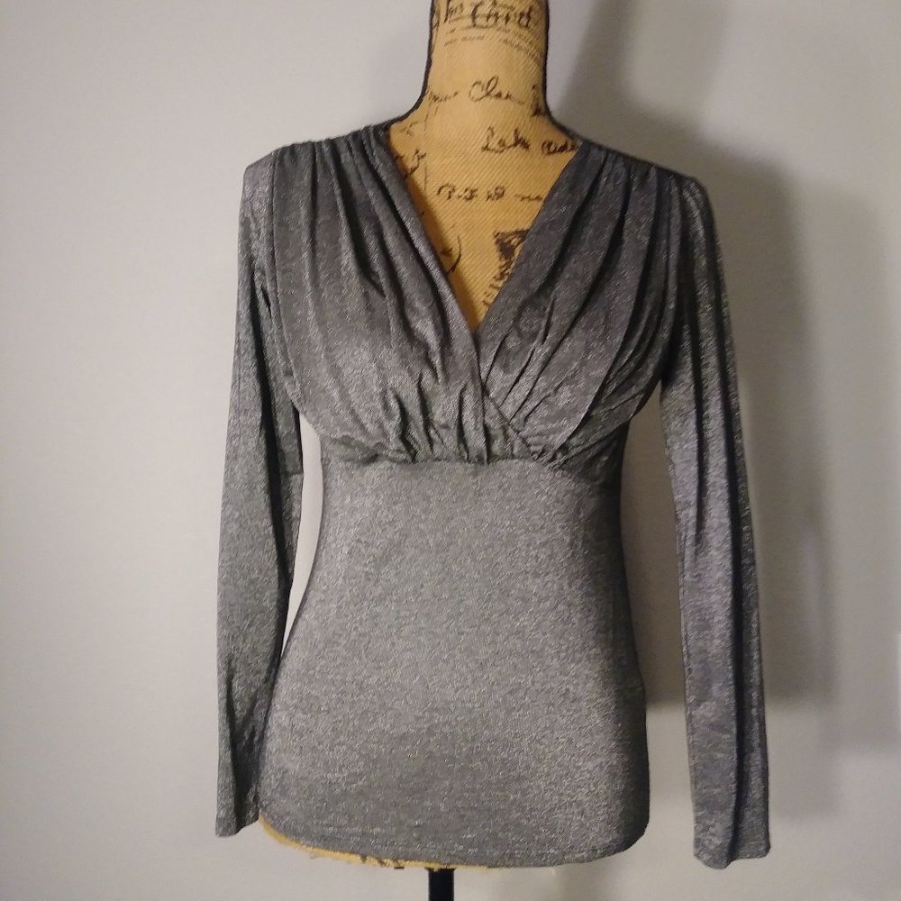 Harold's Metallic evening tunic top